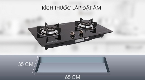 Bếp gas âm có thiết kế đẹp