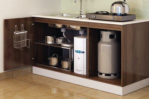 Bình gas nên đặt trong tủ bếp thông thoáng