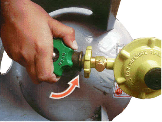 Khóa van gas sau khi sử dụng